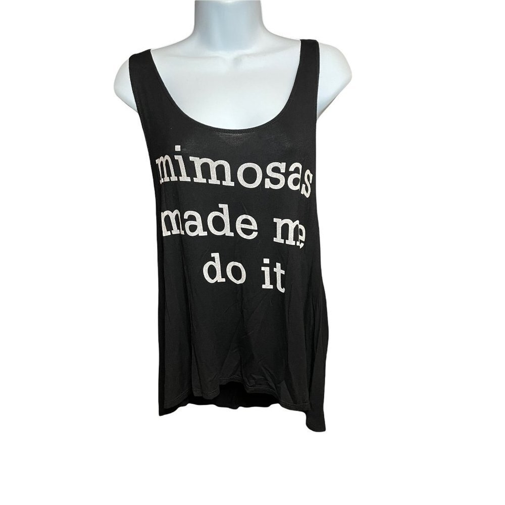 Triumph Black Racerback Tank “Mimosas” Sz S